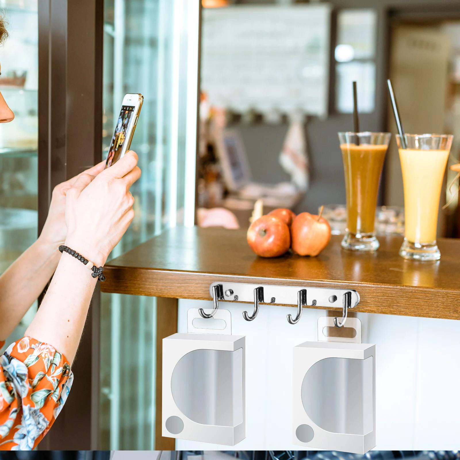 100pcs Hanging Tags Clear Adhesive Tabs Retail Display Self Adhesive Heavy Duty Pegboard Fixtures Hook Cards Slot Hole