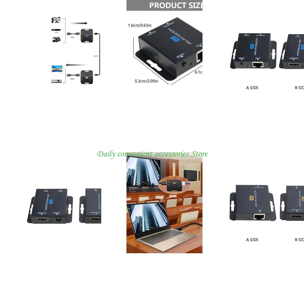 

97QB игровой HDMI-совместимый удлинитель до 60 футов с нулевой задержкой, 1080P, высокое разрешение