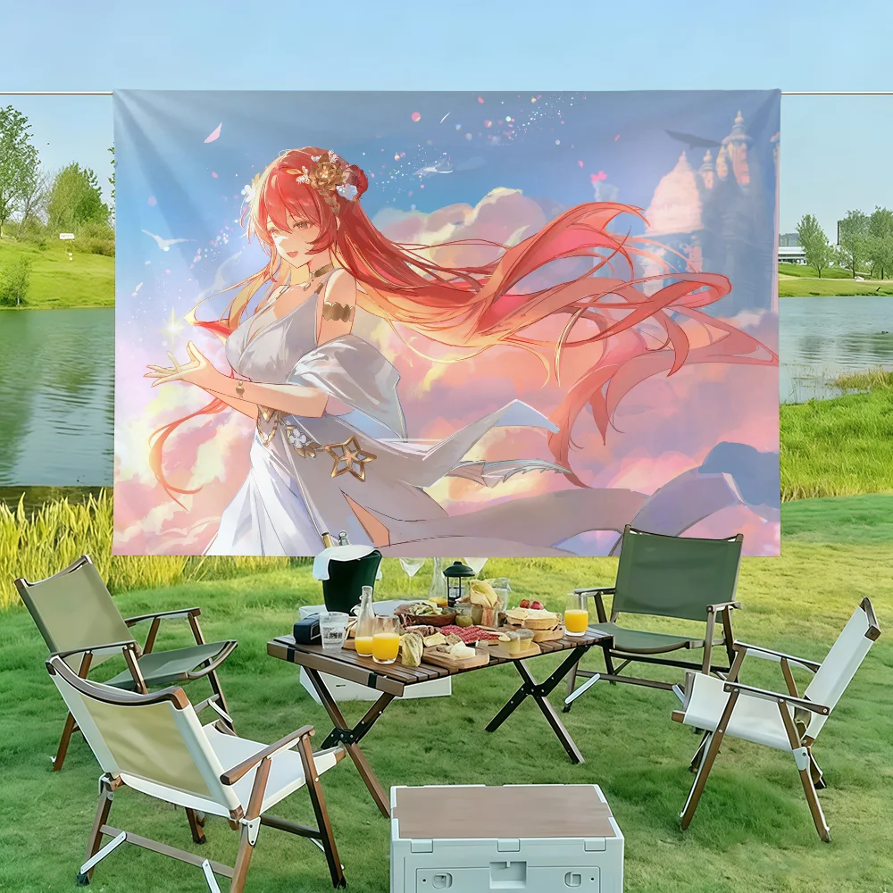 Virtual Idols A-Akane L-Lize Flag Wall Decorations Home Decor Suitable For Living Room Bedrooms Dormitories Parties And Holidays
