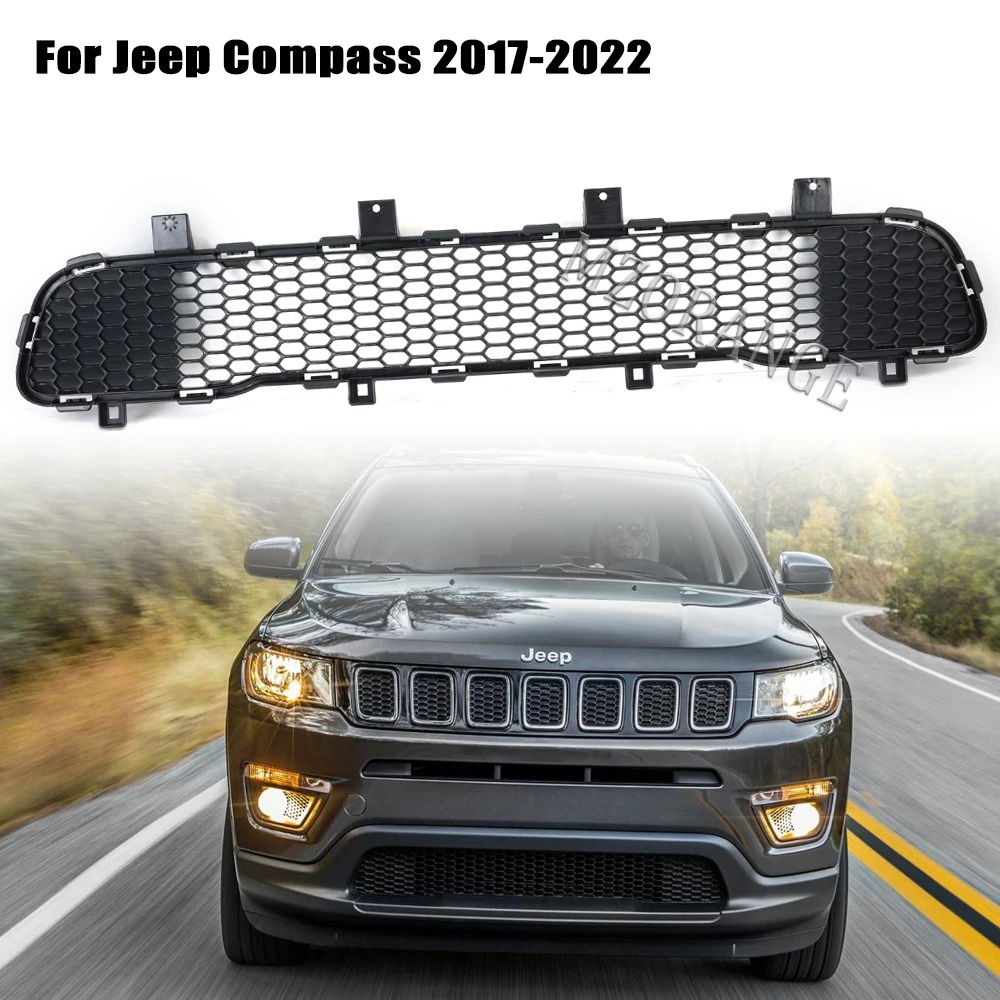 For Jeep Compass 2017 2018 2019 -2022 Front Lower Bumper Grille Mesh Racing Grill grills Replacement Honeycomb Auto Accessories