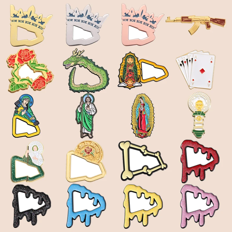 Virgin Mary Lapel Pin Hat Fashion Retro Dragon Shape Decoration Baking Paint Painted Creative Enamel Pins Accessories