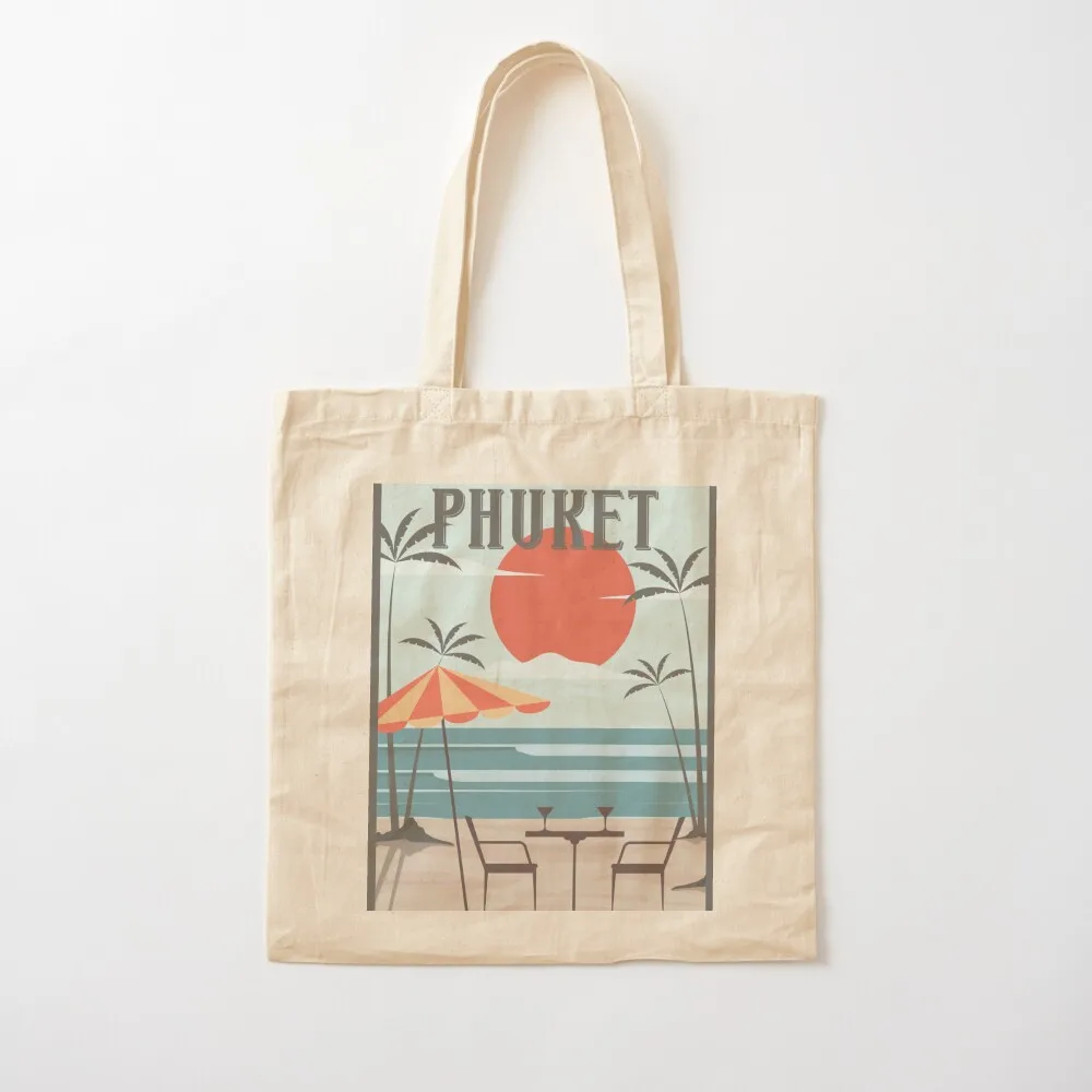 Phuket honeymoon retro Tote Bag Canvas shoulder bag eco bag folding cute tote luxury women