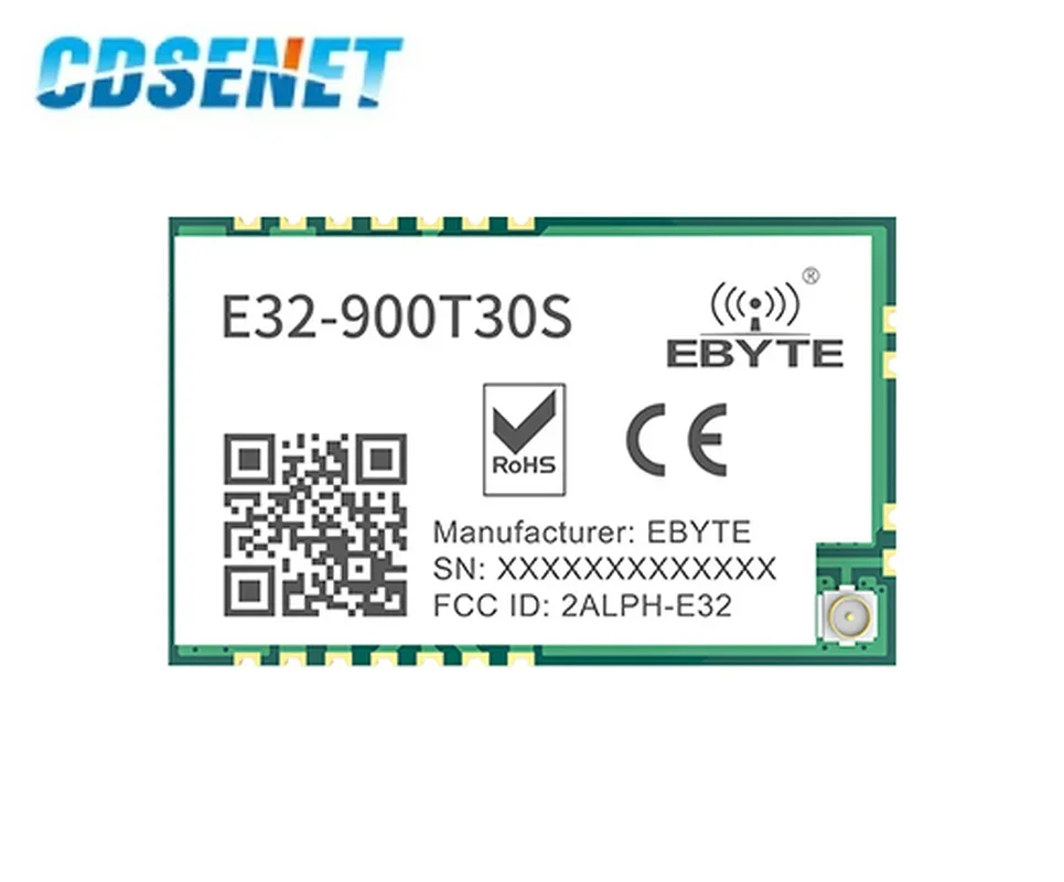 

868MHz 915MHz LoRa 1W SMD Wireless Transceiver CDSENET E32-900T30S Long Range 8km Transmitter Module For IPEX Antenna