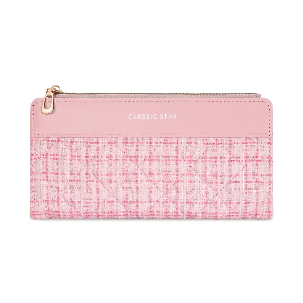Versatile Portable Women Long Wallet Printed Card Pouch Multiple Cards Purse Multiple Card Classic Clutch Money Bag School