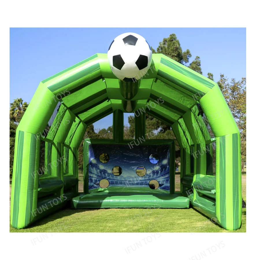 

Outdoor Training Equipment 2 in 1 Soccer Goal Football Shooting Game Inflatable Football Goal Target for Kids and Adults