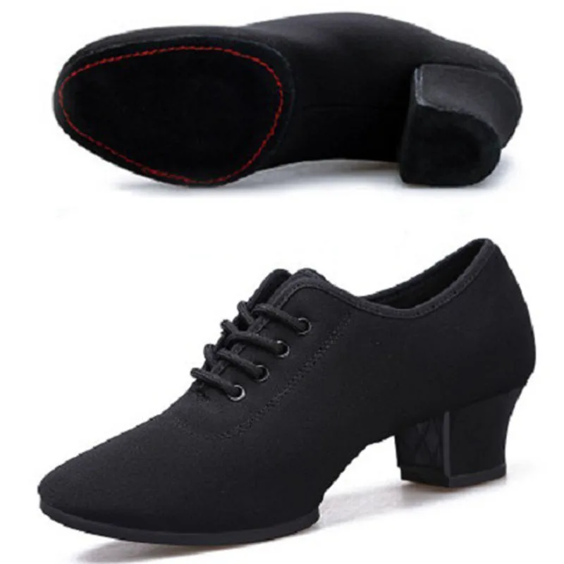 Chaussures de danse latine rouges pour femmes, chaussures de Jazz Tango Salsa, en tissu Oxford, respirantes et confortables, nouvelle collection