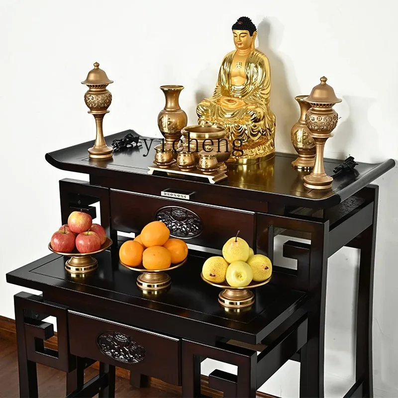 D24 Solid Wood Strip Table For New Chinese Incense Case Household Buddha Table For Table Modern And Simple