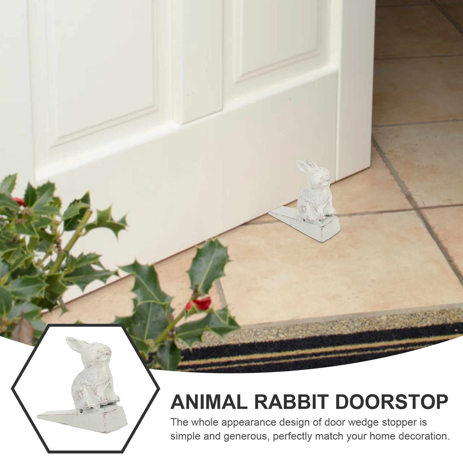 

Vintage Style Anti-Slip Doorstop Wedge Wall Protector Mute Cartoon Animal Design Home Decor Bedroom Security Wall Protective