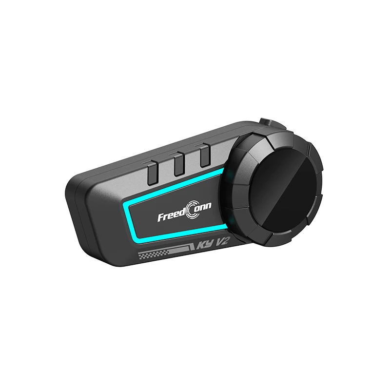 FreedConn KY-V2 IP65 Dustproof Waterproof ABS Material BT 6.0 Dual-Chip Audio Mixing Motorcycle Helmet Bluetooth Intercom