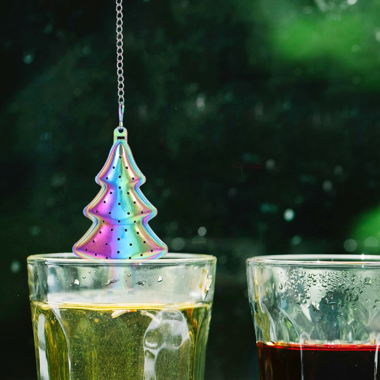 

1 set Stainless Steel Tea Strainer Christmas Tree Shaped Multi Travel Coffee Residue Infuser Kitchen Accessories R