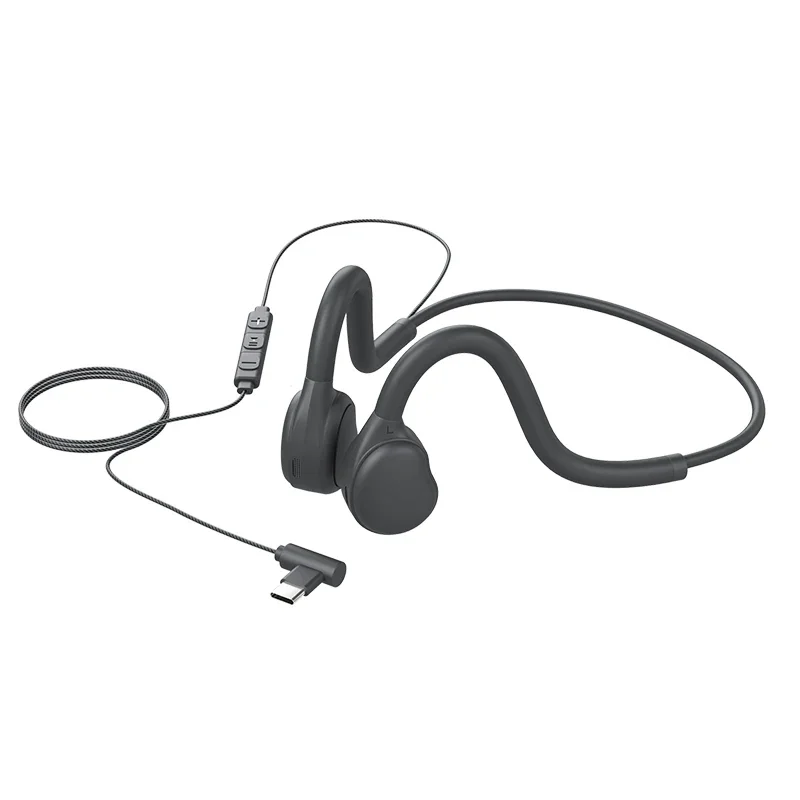Open Ear Luchtgeleiding Koptelefoon 3,5 mm Bedraad Stereo Niet in Ear Muziek Headset Ultralicht met microfoon voor IOS Andriod-telefoon