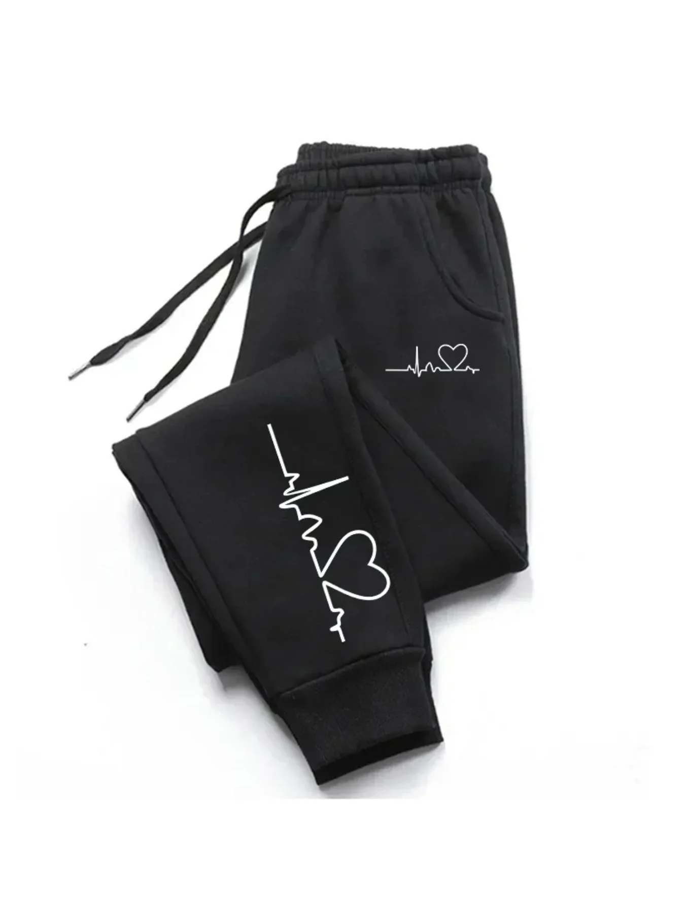 سراويل نسائية سراويل غير رسمية سراويل يومية سراويل لياقة بدنية مطبوعة على شكل قلب سراويل رياضية للركض في الشارع #5