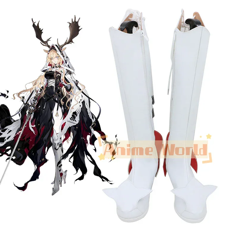 

Arknights Candle Knight Viviana Droste Shoes, ботинки для косплея, карнавальные ботинки на Хэллоуин, обувь из искусственной кожи на заказ