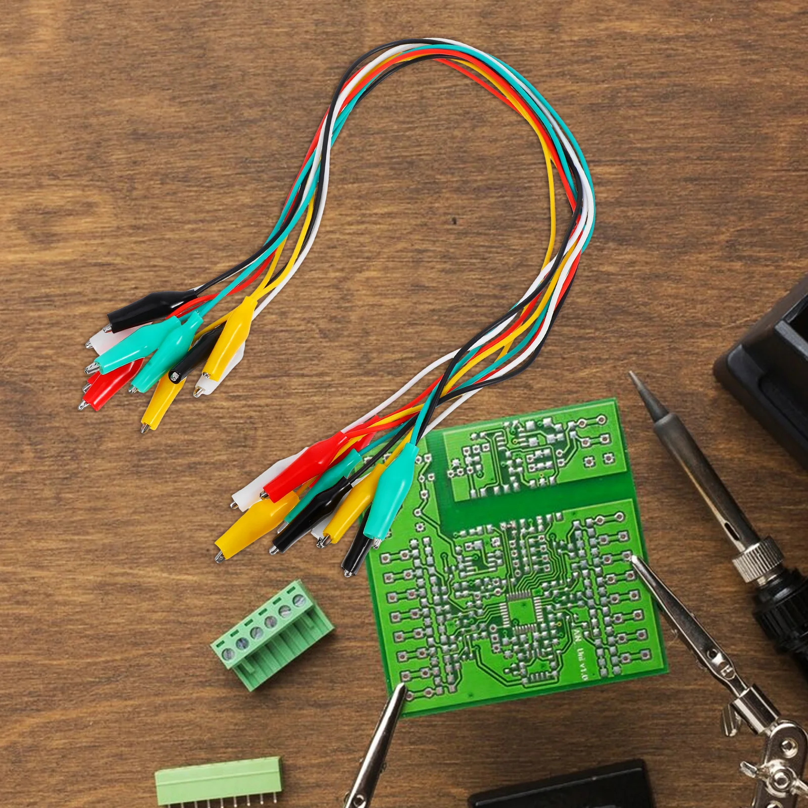 

10Pcs Alligator Clip Test Leads Double-End Insulated Electrical Clips for Automotive Repair Circuit Testing Banana Test Leads