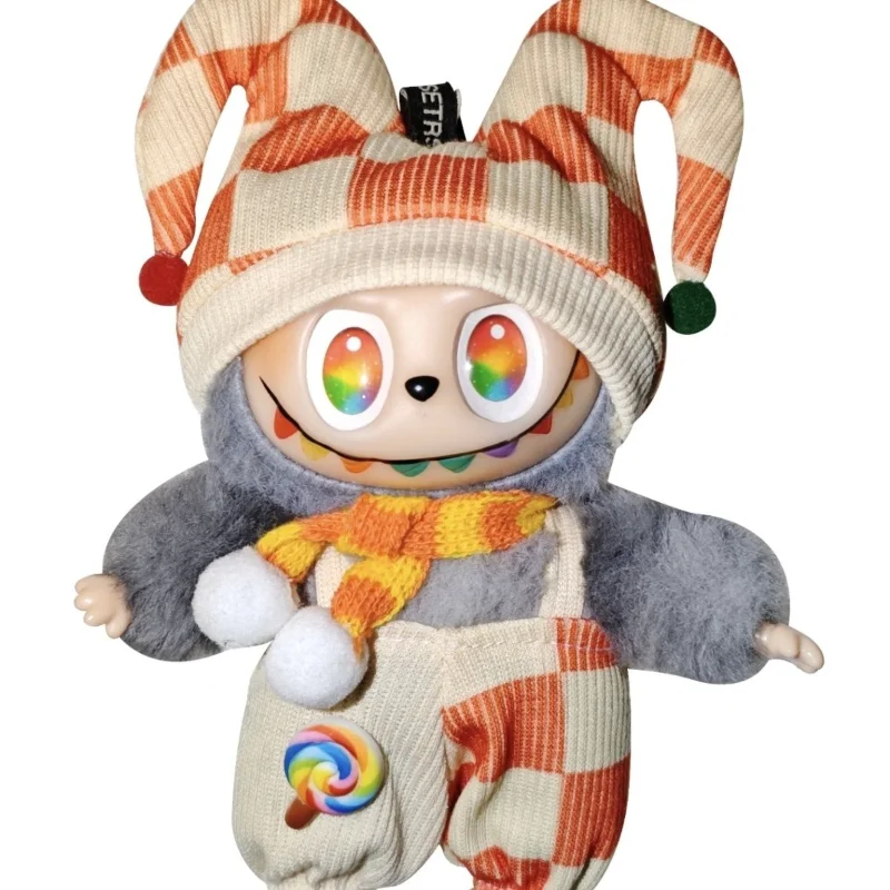 Suitable For 15cm Doll 17cm Labubu First Second And Third Generation Labubu Clown Series Doll Clothes Only Clothes No Dolls