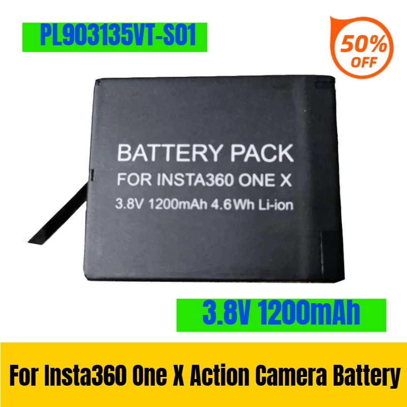 

3.8V 1200mAh for Insta360 One X Action Camera Battery PL903135VT-S01