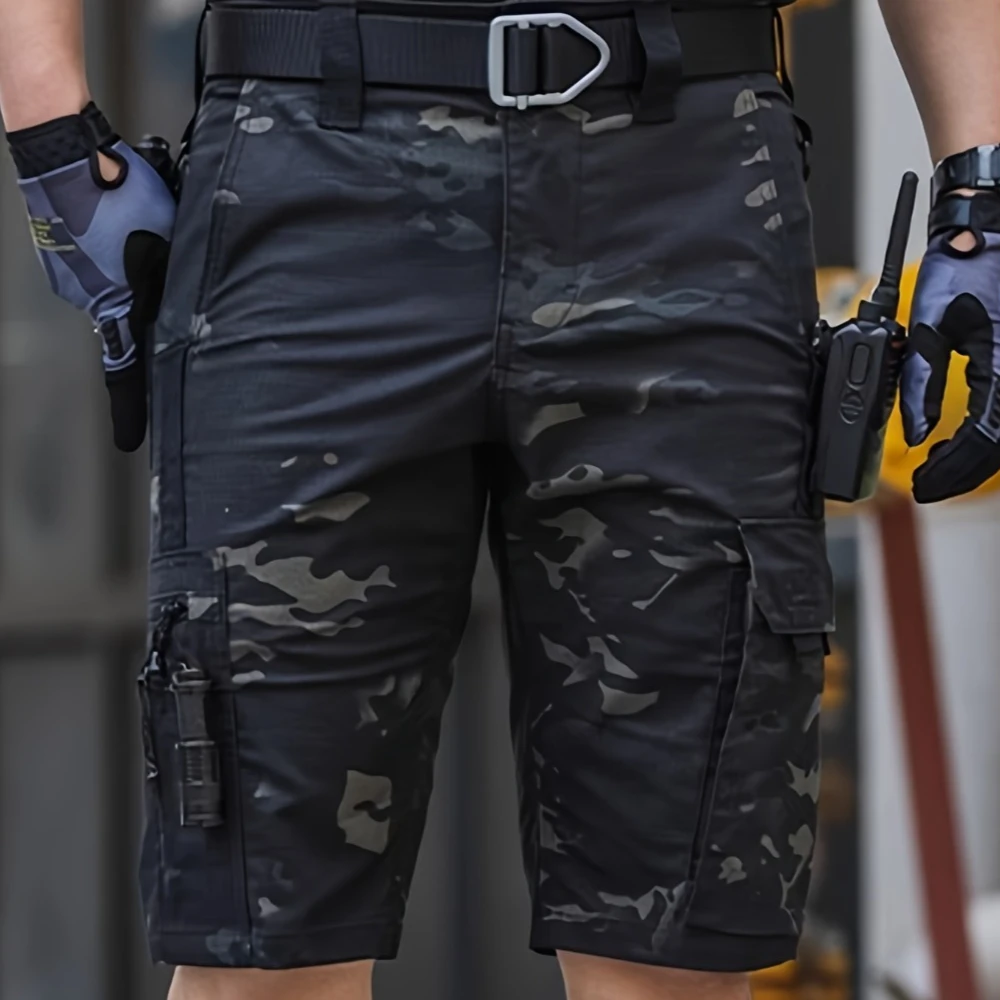 

Men's Summer Night Camouflage Work Shorts - Durable and Breathable Tactical Shorts Outdoor Cycling Fitness Shorts for Daily Wear