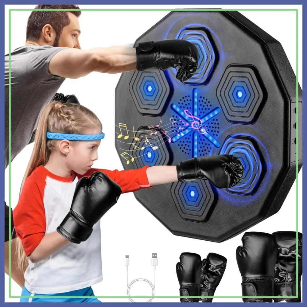 

Smart Music Boxing Machine, Bluetooth Wall-Mounted Trainer for Home Fitness, Beat Sync Game