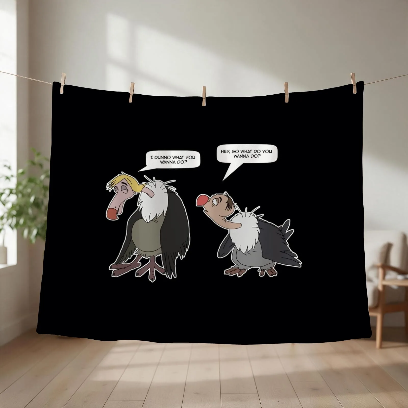 Vultures - I dunno what do you wanna do Tri-blend \t Throw Blanket couch cozy soft plush fuzzy picnic outdoor blanket