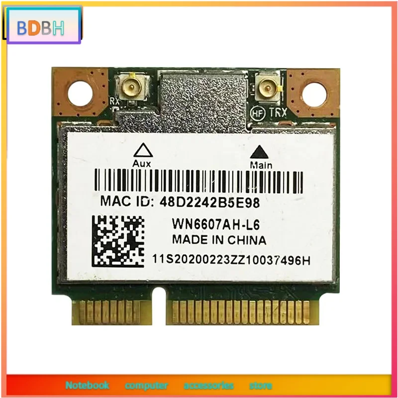 Cartão Wi-Fi BD AR5B125 Atacado Sem Fio para Atheros AR5b125 Wi-Fi Half Mini PCI-E para Lenovo G400 G500 G405 G505 Z500 P500 G700