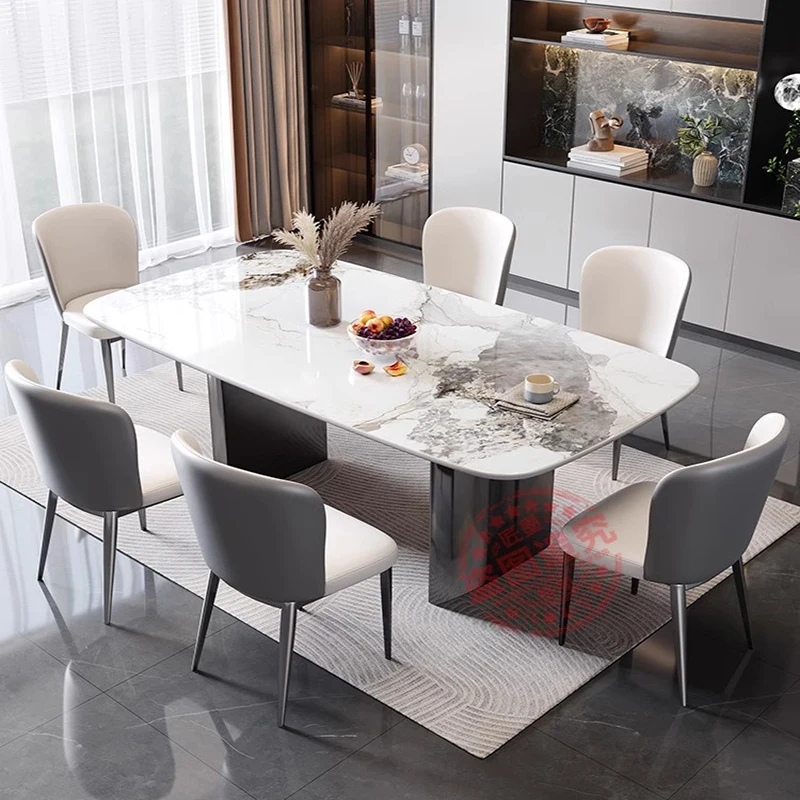 Full Dining Room Table Chair Modern Living Furniture Coffee Chairs Games Dressing Marble Alternative Mesa Comedor Set Round