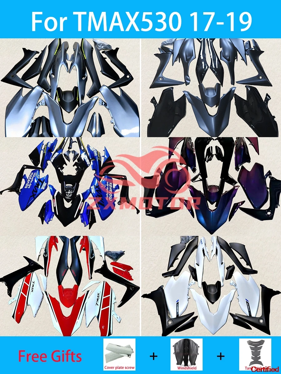 

Подходит для YAMAHA TMAX 530 17 18 19 20 21 22 23, комплект обтекателей, комплект впрыска T-MAX 530 2017-2013, бесплатные пользовательские обтекатели гоночного мотоцикла