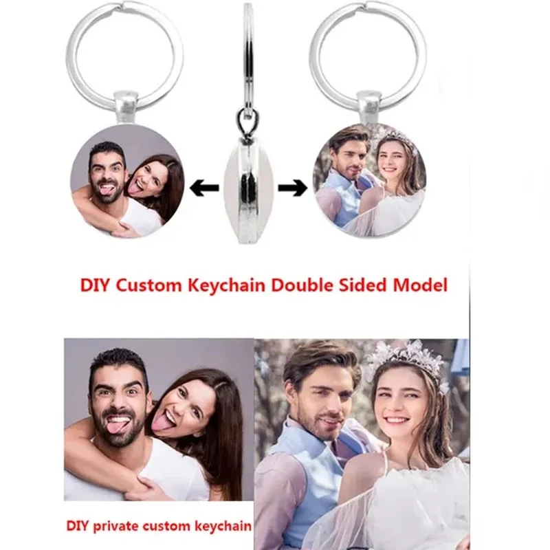 Photo Custom Fashion Keychain Diy Picture Private Custom Boy Girl Keychain Baby Custom Family Portrait