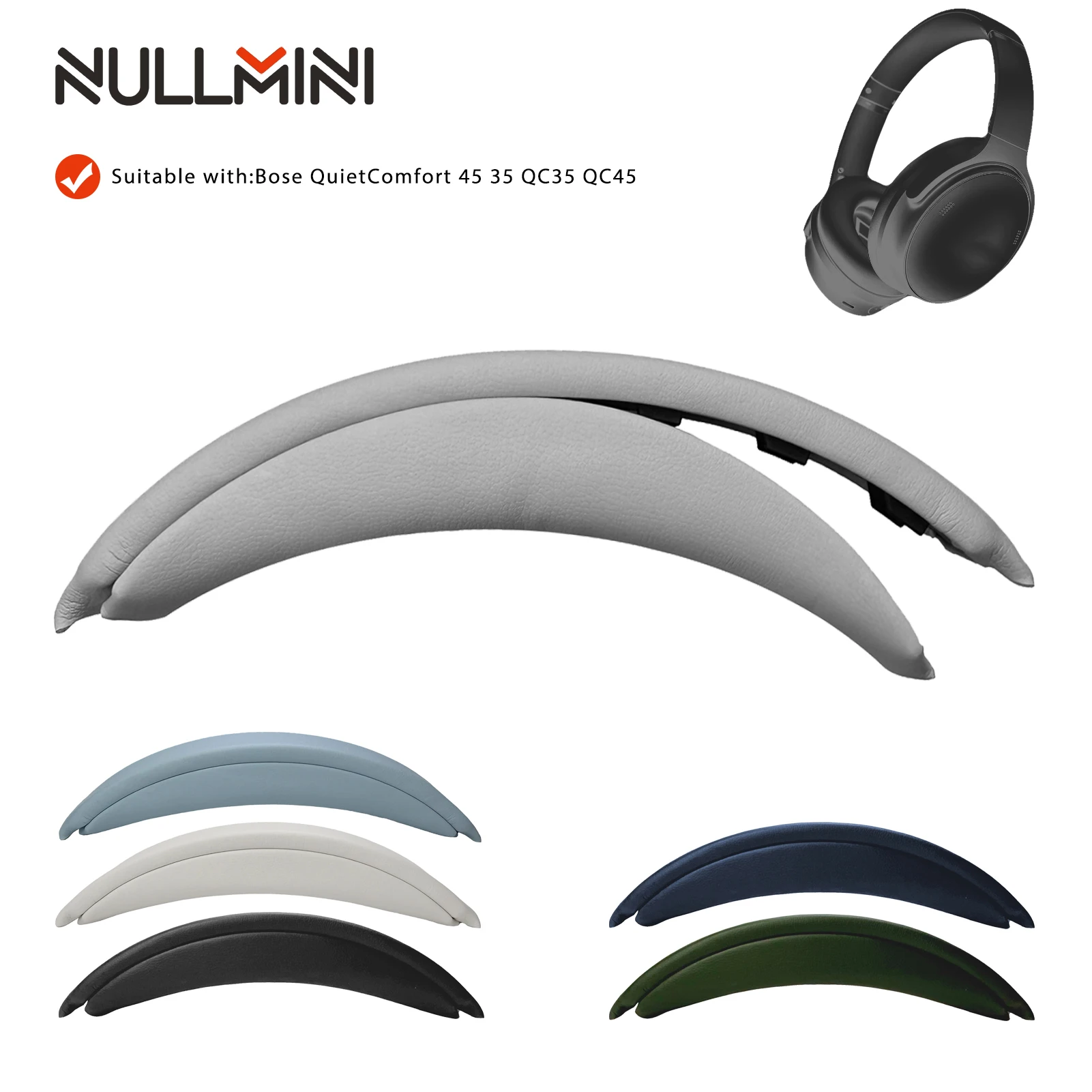 Сменная повязка на голову Nullmini для наушников Bose QC45 QC35 QC35II
