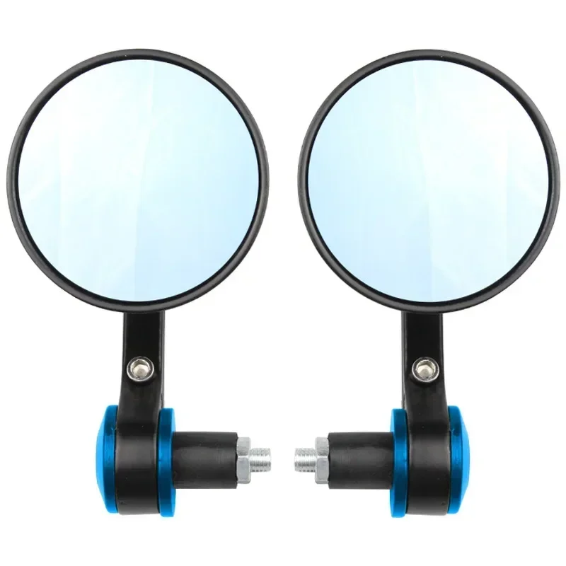 Kaca Spion Modifikasi Sepeda Motor, Penutup Setang, Kaca Spion Bundar Model Cherry, Reflektor Paduan Aluminium