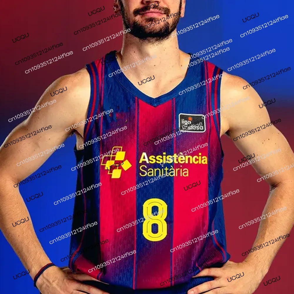 2025 جديد برشلونة الكبار الرجال/النساء كرة السلة الرياضة التجفيف السريع جيرسي سترة الاطفال كرة السلة ملابس تدريب مجموعة جيرسي خاصة