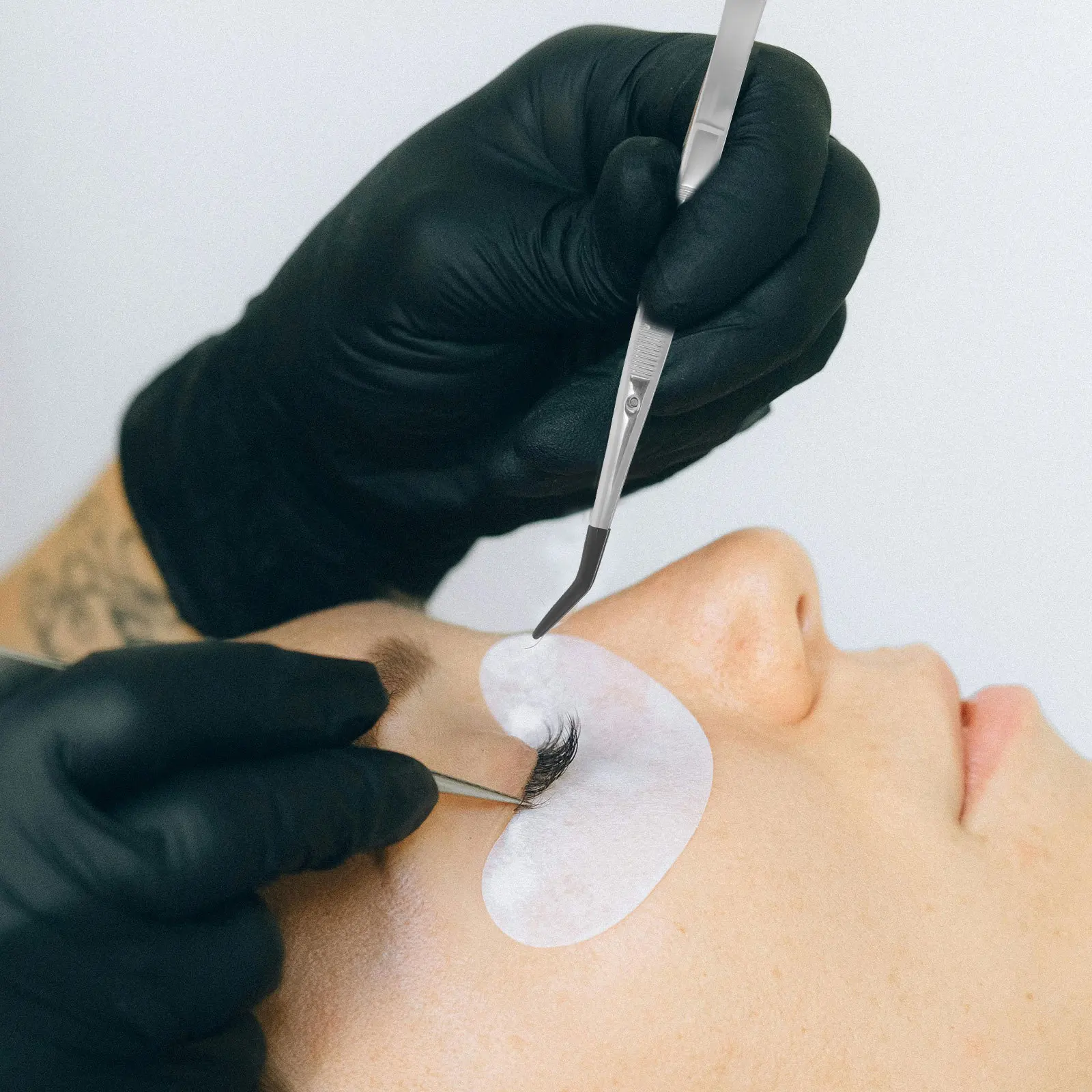 2개입 스탬프 핀셋 스테인리스 스틸 경량 인체공학적 공예용 속눈썹 애플리케이터 핀셋 (스탬프, 동전, 보석용)