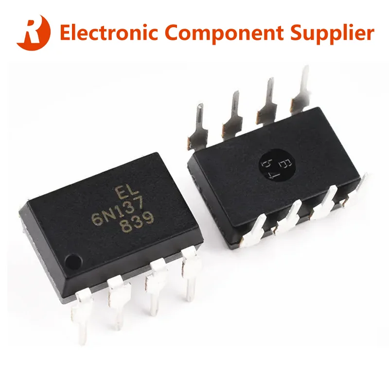 10Pcs 20Pcs Brand New EL6N137 6N137 EL6N137M DIP-8 DIP Logic Output Optocoupler Photoelectric Coupler DIP8