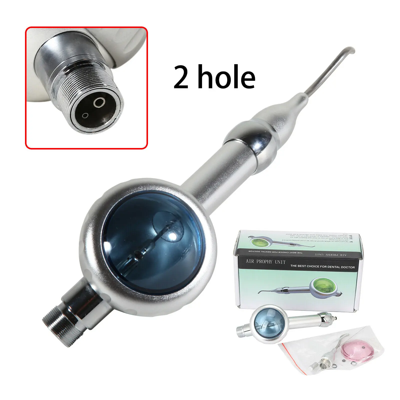 

Dental Air Flow Teeth Polishing Polisher Handpiece Hygiene Prophy Jet 2Holes