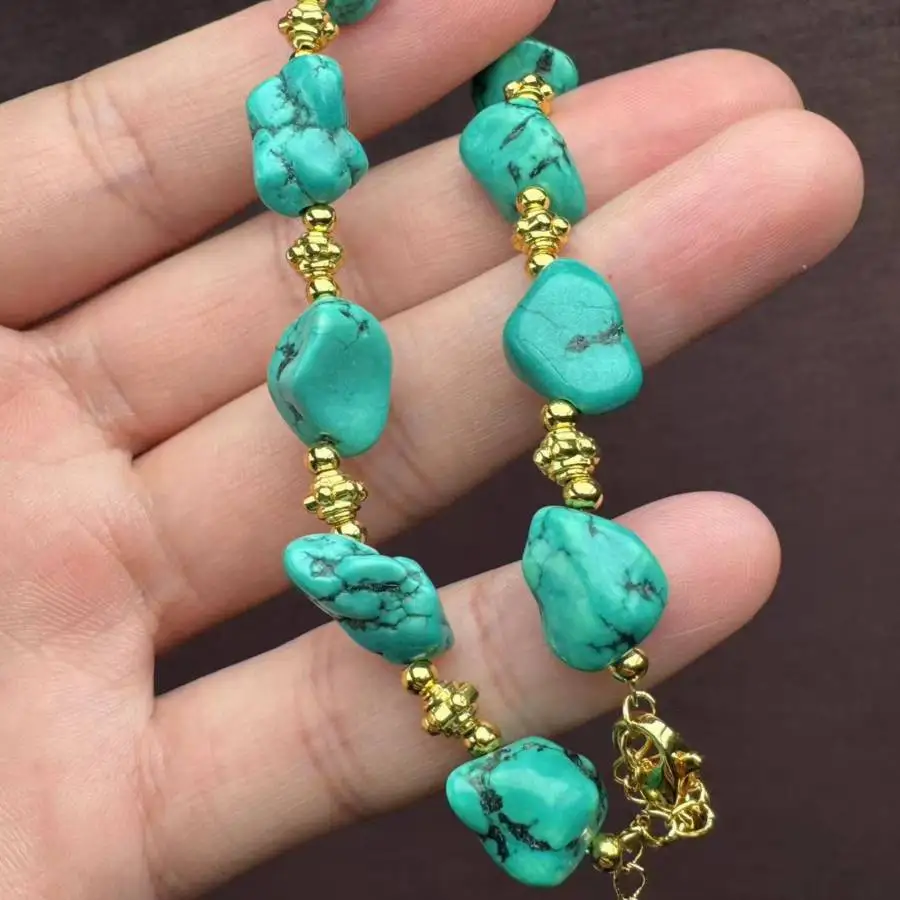 Handmade natural Turquoise mine bead bracelet, men's cuff button bracelet, Ramadan prayer bead bracelet, women's meditation