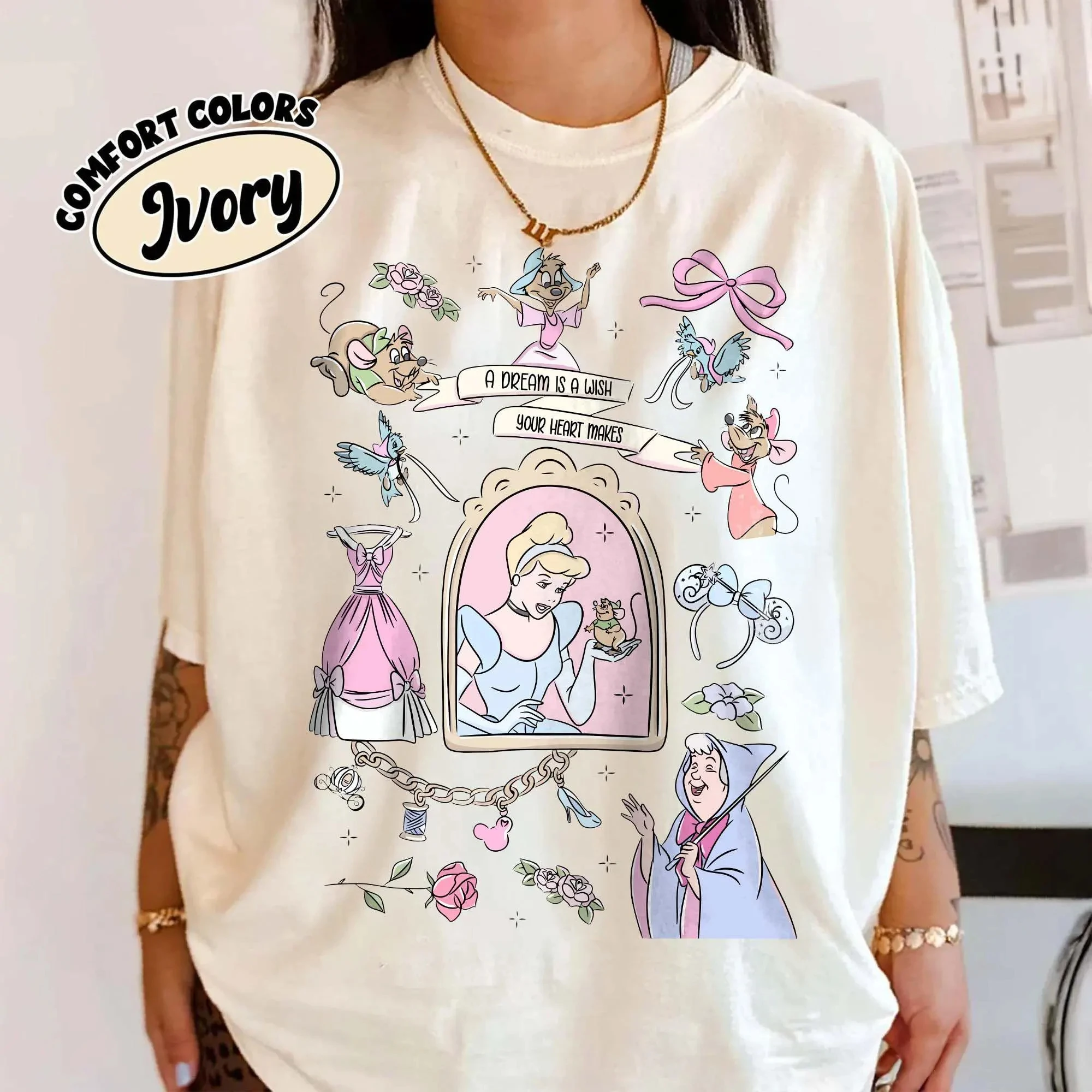 

Рубашка в стиле ретро Disney с игривым бантом, рубашка в стиле принцессы, рубашка для путешествий для девочек Disney, рубашка для отдыха на курорте Disney, рубашка Disney