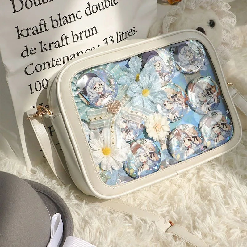 Giapponese Kawaii Itabag per le donne piccole borse a tracolla in pelle PU trasparente borsa a tracolla ragazze borse e portamonete Ita Bag JK