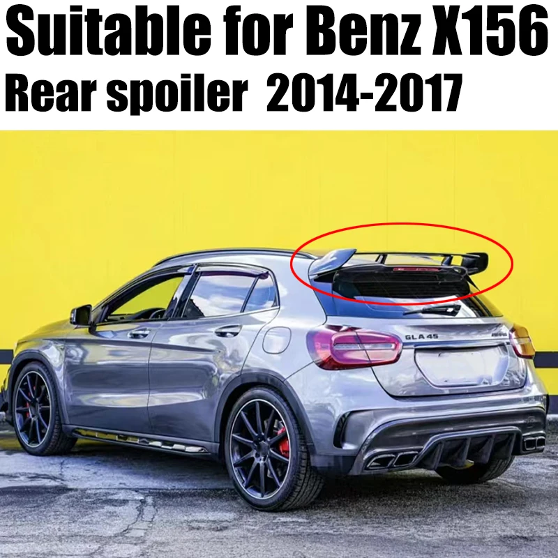 Car ABS Plastic Tail Trunk Rear Roof Wing Spoiler For Mercedes GLA X156 GLA45 AMG GLA200 GLA220 GLA250 GLA260 2014-2017