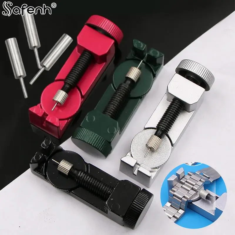 1Set Metal Watch Tool Band Link Ajustar Slit Strap Pulseira Metal Cadeia Pin Remover Reparação Primavera Bar Ferramenta Watch Strap Remover