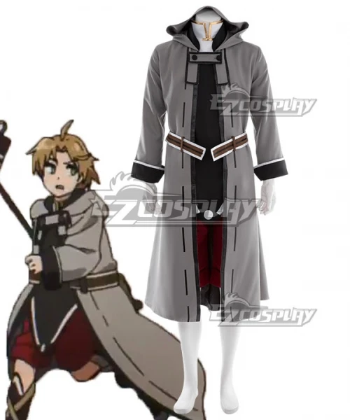 

IN STOCK Anime S1C2 Adventurer Young Rudy Rudi Rudeus Greyrat Cosplay Gray Outfit Costume