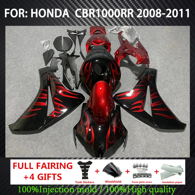 

Fairing For CBR 1000RR 1000 RR 08 09 10 11 CBR1000 RR CBR1000RR 2008 2009 2010 2011 Body Fairing Red flame