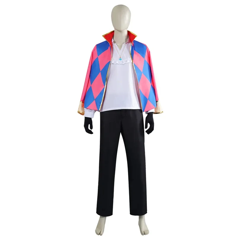 

Howl Cosplay Costumes Plaid Pattern Suit Movie Character Halloween Party Costume Performance Clothing for Adult Men hf5]]