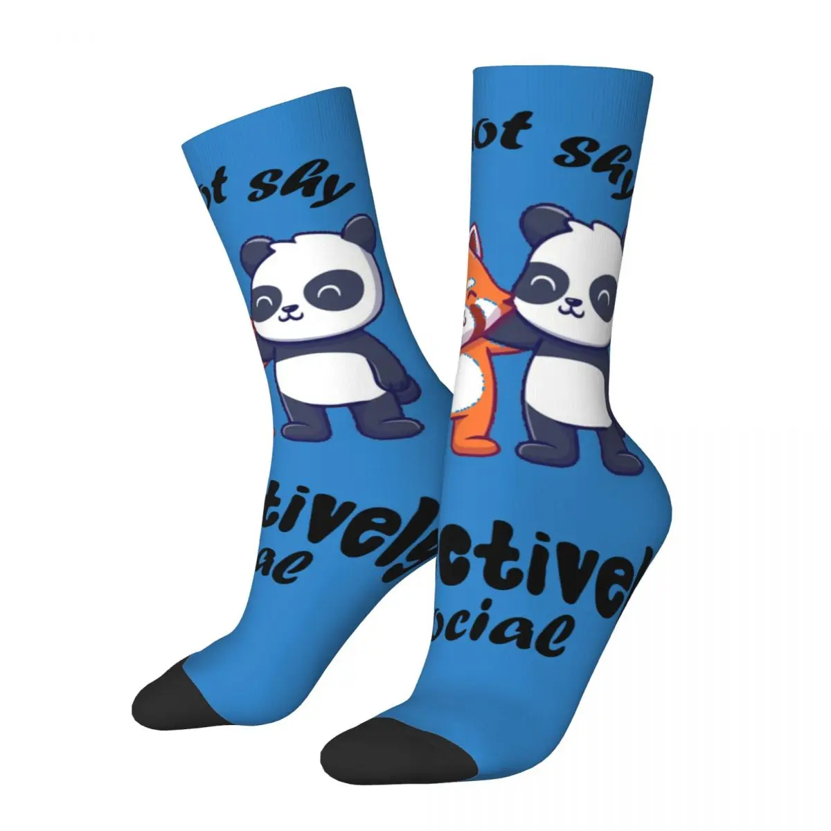 Hip Hop Vintage Selectively Social Crazy Men's compression Socks Unisex Red Panda Street Style Seamless Printed Funny Crew Sock