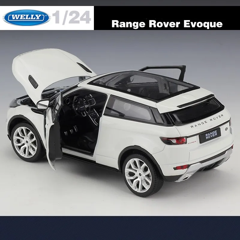 1:24 WELLY Range Rover Evoque SUV Alloy Car Model Diecast Metal Toy Vehicle Miniature Scale Model Car Collection Children Gift