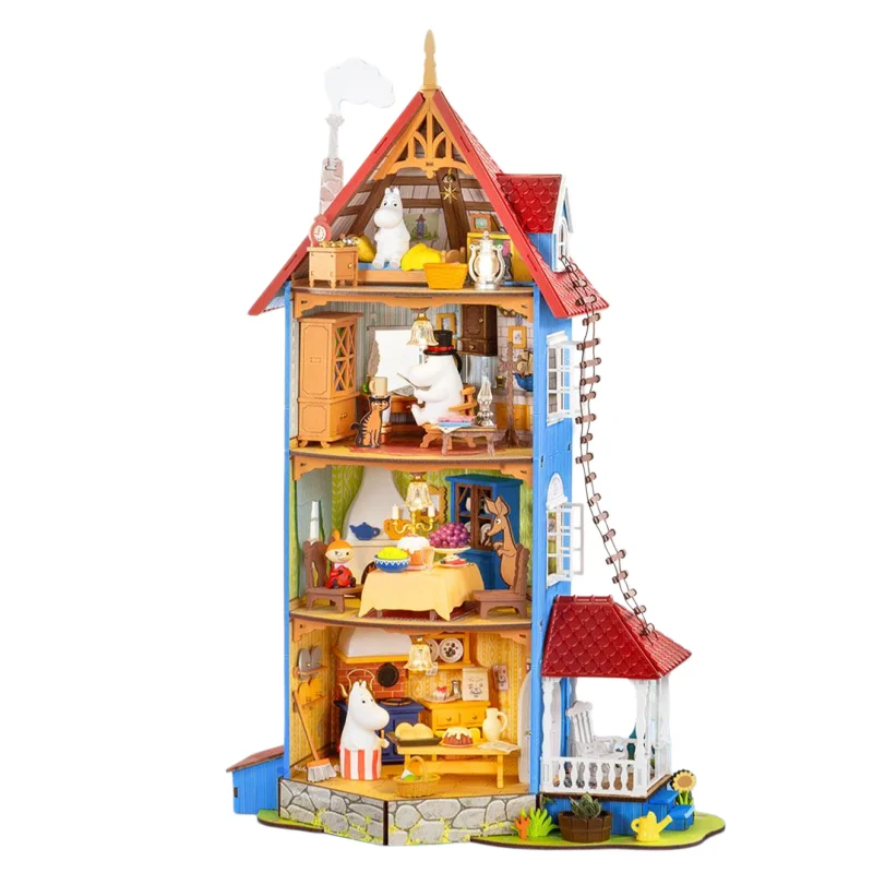 Rolife Nowa seria klocków budowlanych Moomin House, model do składania Sniff i Little My, zabawki, dekoracje na biurko, prezenty — 2