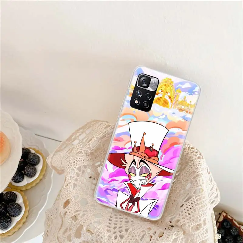 H-Hazbin Angel Dust Hotel Phone Case For Xiaomi Redmi Note 11 12 Pro Plus 12S 11S 11T 11E 10S 10 9 9S 9T 4G 5G 8 8T 7 Cover Coqu