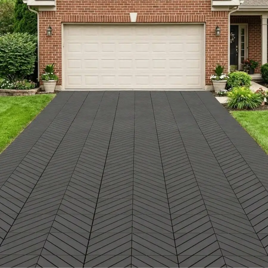 22/44PCS Interlocking Deck Tiles, Outdoor Plastic Flooring With Edges & Corners, Snap-Together Tool-Free Floor Tiles With Gloves