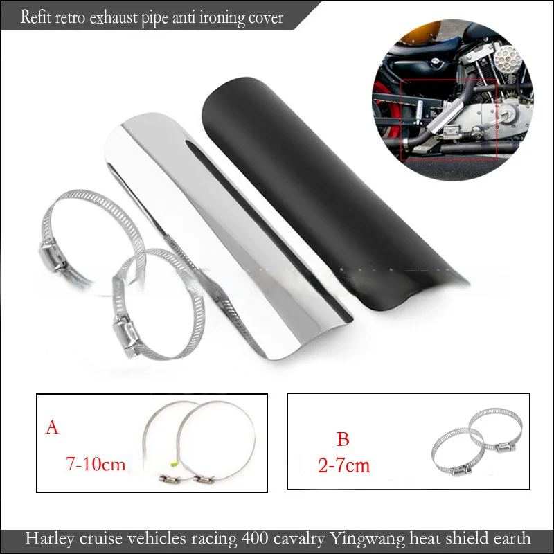 

Motorcycle Exhaust Pipe Heat Shield Suitable for Harley Cruiser Iron Horse Racing 400 Grand Eagle King