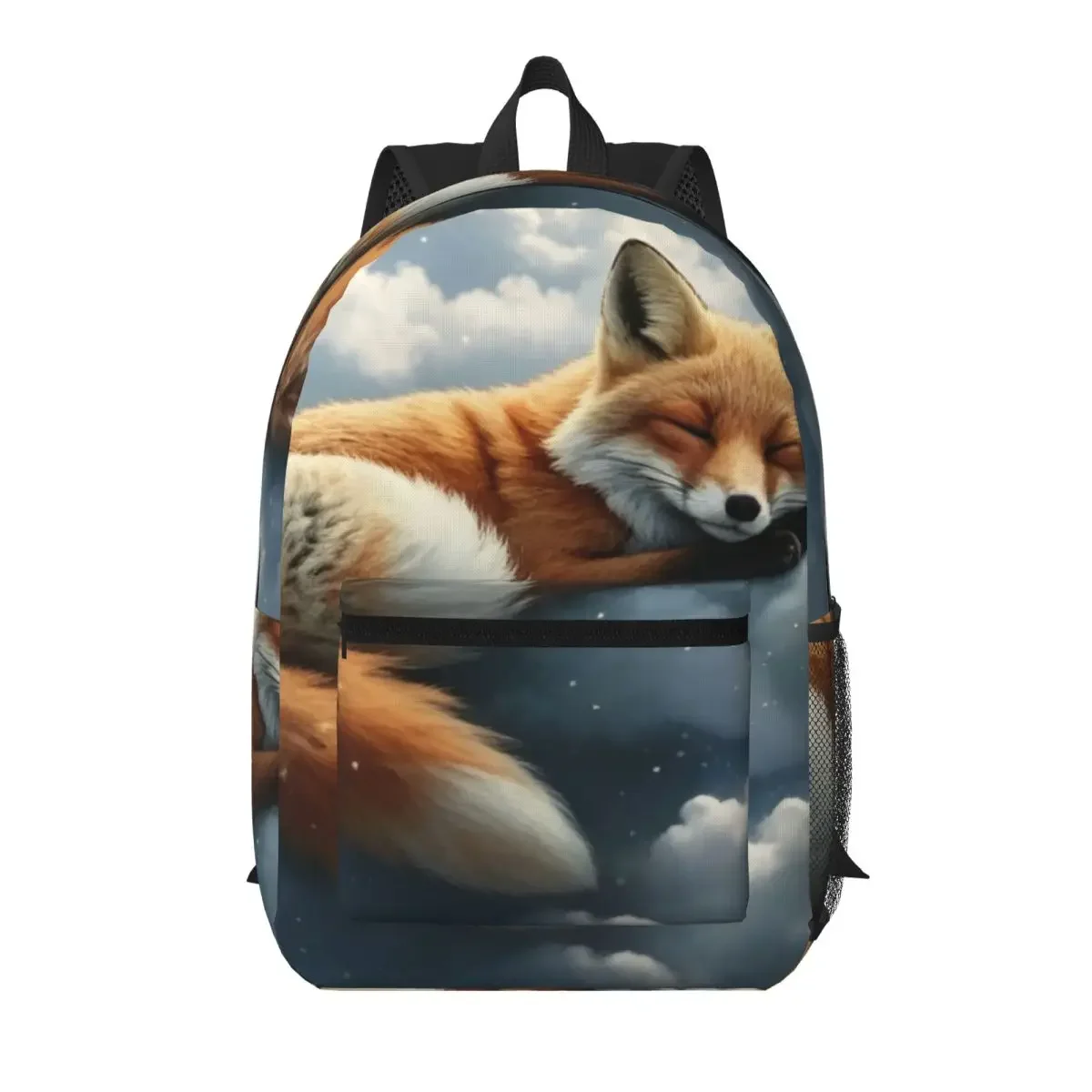 Sleeping Fox On The Cloud Student Backpack School Bag Hiking Travel Daypack for Boys Girls Bookbag Shoulder Bags