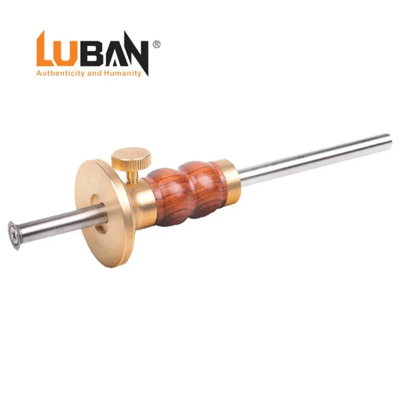 Qiangsheng Luban Wheel Marking Gauge, Bronze with Bubinga Body - Fine Woodworking