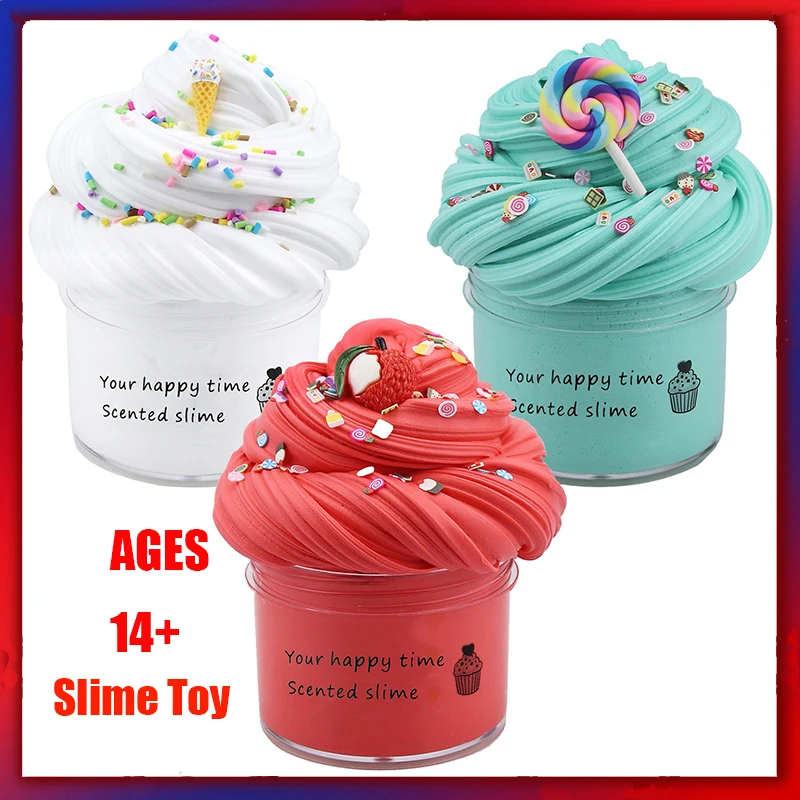 DIY Arco Iris fruta Slime aromaterapia Anti estrés niños Slime juguete suministros Fidget Juguetes inteligencia Juguetes educativos Juguetes